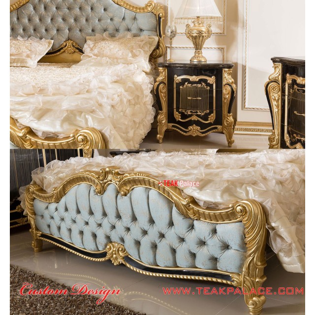 Tempat Tidur Mewah Ukir Jepara Emas Hitam Phantom | kamar Tidur Set Tempat Tidur Mewah Ukir Jepara Emas Hitam Phantom | kamar Tidur Set