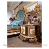 Tempat Tidur Ukiran Jepara Mewah Warna Emas Seri Baroque