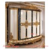Tempat Tidur Mewah Ukiran warna Emas Seri Baroque Tempat Tidur Mewah Ukiran warna Emas Seri Baroque