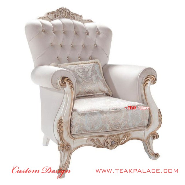 Sofa Ukir Mewah Duco Ivory Emas Silver Sofa Ukir Mewah Duco Ivory Emas Silver