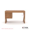 Meja Kantor 1/2 Biro Minimalis Modern Kayu Jati Seri Banda Meja Kantor 1/2 Biro Minimalis Modern Kayu Jati Seri Banda