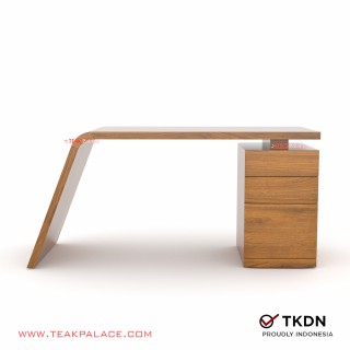 Meja Kantor Modern Minimalis Kayu Jati TKDN VIXI 160
