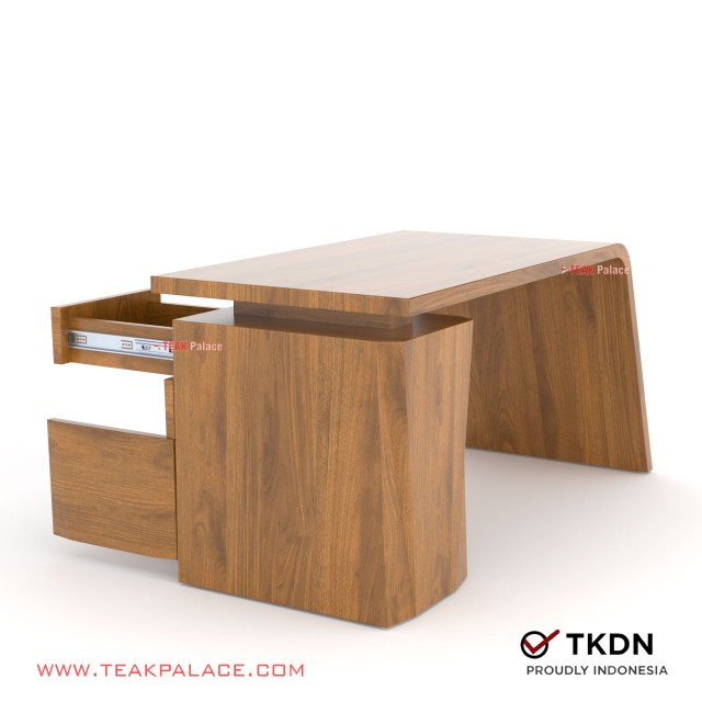 Meja Kantor Modern Minimalis Kayu Jati TKDN VIXI 160 Meja Kantor Modern Minimalis Kayu Jati TKDN VIXI 160
