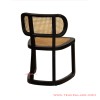 Kursi Makan Minimalis Black With Rattan Seri Lionel