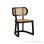 Kursi Makan Minimalis Black With Rattan Seri Lionel