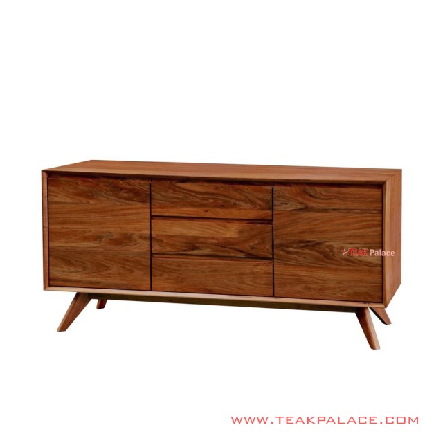 Buffet Minimalis Jati Seri Oties Salak Brown