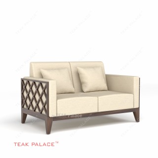 Sofa Kayu Jati Unik Alvaro Krem Sofa Kayu Jati Unik Alvaro Krem