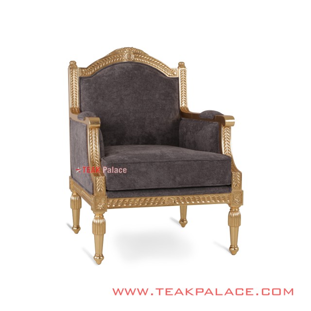 Kursi Sofa Armchair Jati Emas Rivoli Dolphin Seri Nanda