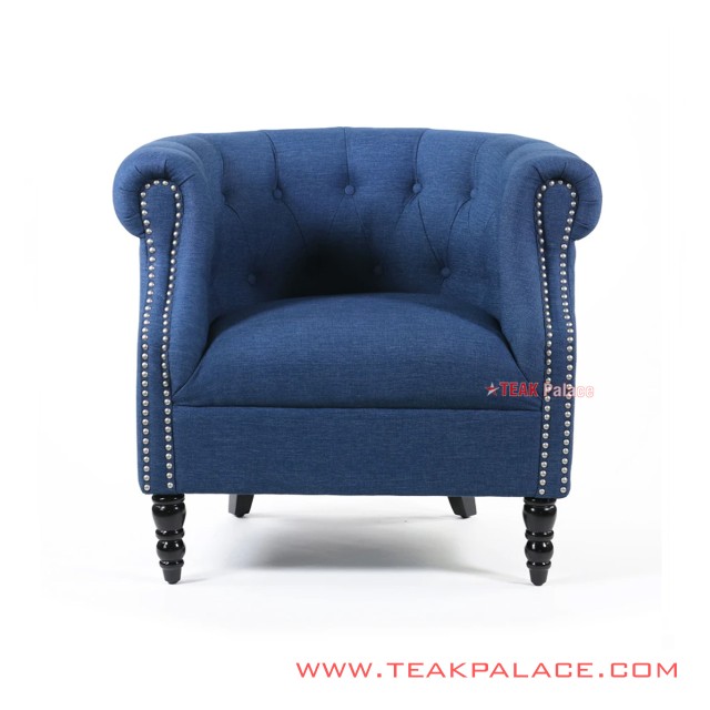Sofa Single Seri Chester Denim Minimalis Sofa Single Seri Chester Denim Minimalis