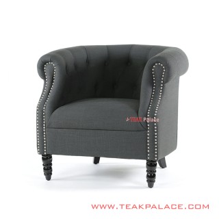 Sofa Single Chesterfield Grey Minimalis Jati Sofa Single Chesterfield Grey Minimalis Jati