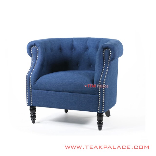 Sofa Single Seri Chester Denim Minimalis Sofa Single Seri Chester Denim Minimalis