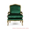 Sofa Single Jati White Wash Lasinta Hijau Sofa Single Jati White Wash Lasinta Hijau