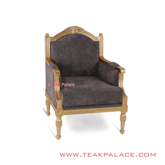 Kursi Sofa Armchair Jati Emas Rivoli Dolphin Seri Nanda