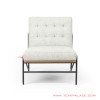Single Sofa Jati Natural Rangka Besi Kain Motif Seri June Single Sofa Jati Natural Rangka Besi Kain Motif Seri June