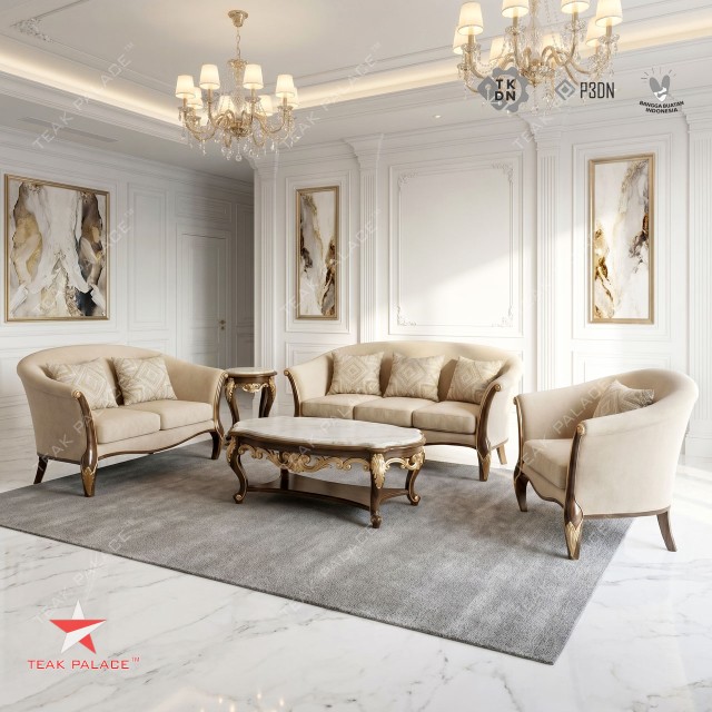Set Sofa Kayu Jati Mewah Seri Begawan 321 Top Marmer – Elegan & Klasik Modern Set Sofa Kayu Jati Mewah Seri Begawan 321 Top Marmer – Elegan & Klasik Modern