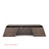 Meja TV Minimalis Imola Untuk TV 100" Kayu Jati Black Walnut