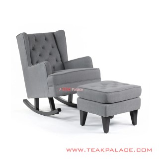 Kursi Goyang Set Ottoman Jati Hitam Seri Gerlis Kursi Goyang Set Ottoman Jati Hitam Seri Gerlis