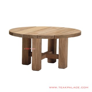 Meja Tamu Bundar Minimalis Seri Monte Natural