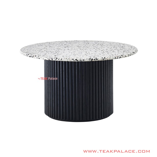 Meja Tamu Marmer Bundar Minimalis Seri Daisen Warna Hitam Meja Tamu Marmer Bundar Minimalis Seri Daisen Warna Hitam