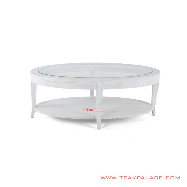 Coffe Table Ovale Duco Putih Minimalis Coffe Table Ovale Duco Putih Minimalis