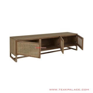 Buffet Anyaman Minimalis Natural Seri Rheana