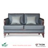 Sofa 2 Dudukan Kulit Abu Seri Nusantara Sofa 2 Dudukan Kulit Abu Seri Nusantara
