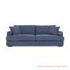 Sofa Tamu 2 seater Kayu Jati Hitam Rivoli Denim Sofa Tamu 2 seater Kayu Jati Hitam Rivoli Denim