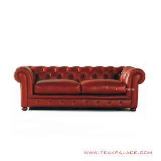 Sofa 3 Dudukan Merah Chesterfield Sofa 3 Dudukan Merah Chesterfield