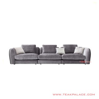 Sofa Tamu 3 Seater Minimalis Grey Genta Sofa Tamu 3 Seater Minimalis Grey Genta