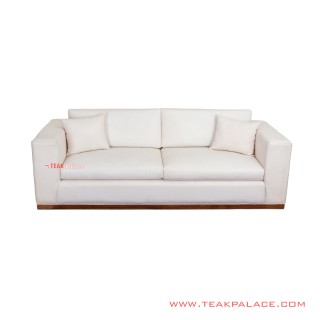 Sofa Kulit Putih Seri Padang