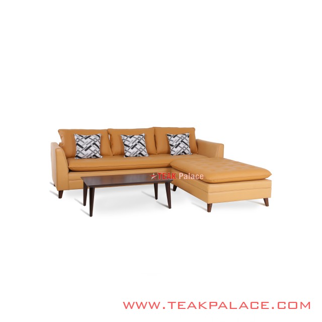 Sofa Sudut L Shape Kulit Seri Venia