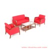 Set Kursi Tamu Minimalis Kuta Merah