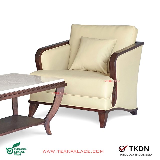 Sofa Mewah 211 Kulit Ivory Nusantara Sofa Mewah 211 Kulit Ivory Nusantara