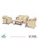 Sofa Mewah 211 Kulit Ivory Nusantara