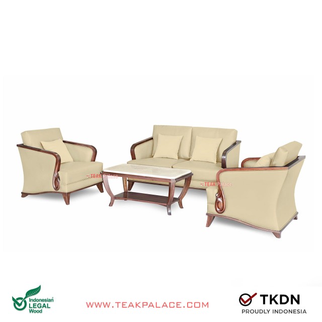 Sofa Mewah 211 Kulit Ivory Nusantara Sofa Mewah 211 Kulit Ivory Nusantara