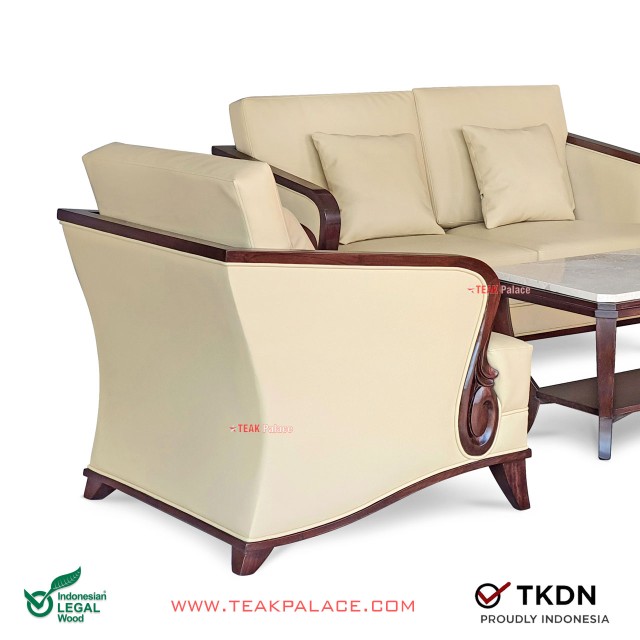 Sofa Mewah 211 Kulit Ivory Nusantara Sofa Mewah 211 Kulit Ivory Nusantara