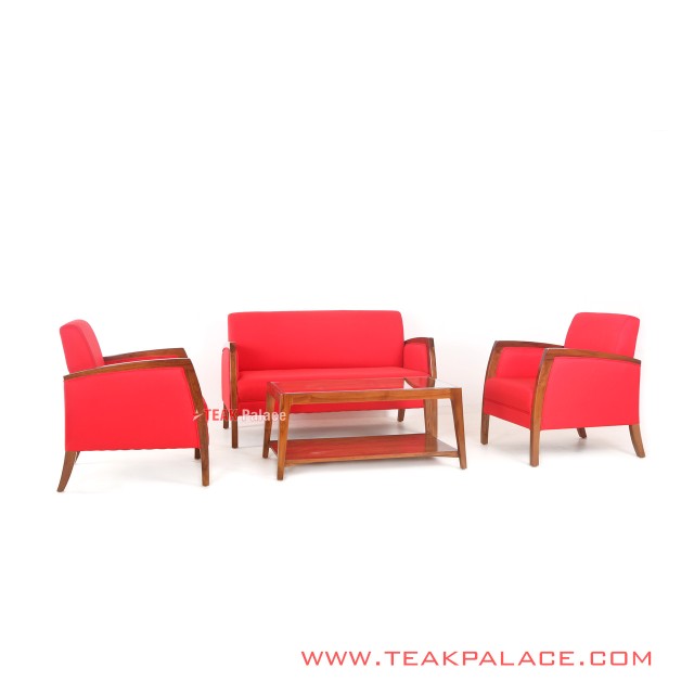 Set Kursi Tamu Minimalis Kuta Merah