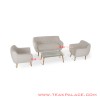 Sofa Vintage Retro Modern 211 Seri Dina White Sofa Vintage Retro Modern 211 Seri Dina White