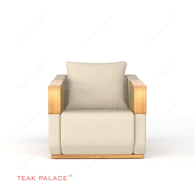 Sofa Tropis Kayu Jati Rotan Xander Single Sofa Tropis Kayu Jati Rotan Xander Single