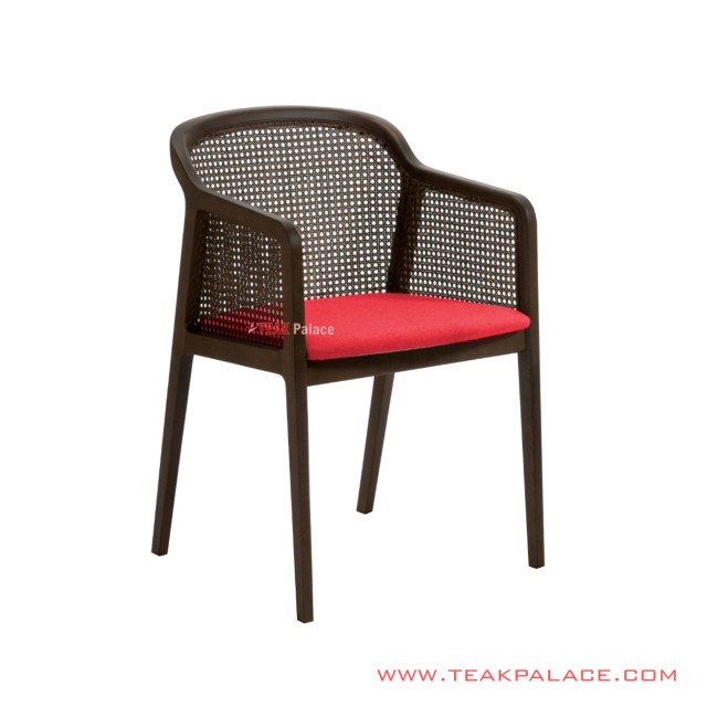 Kursi Teras Colemi Jati Rotan Anyaman Cushion Red Kursi Teras Colemi Jati Rotan Anyaman Cushion Red
