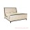 Tempat Tidur Kayu Seri Inako Black Walnut Sandaran Jok Kancing