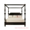 Tempat Tidur Kanopi Minimalis salak Brown Seri Mataram