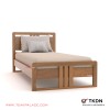 Tempat Tidur Anak Remaja Model Minimalis Kayu Jati Devana 90