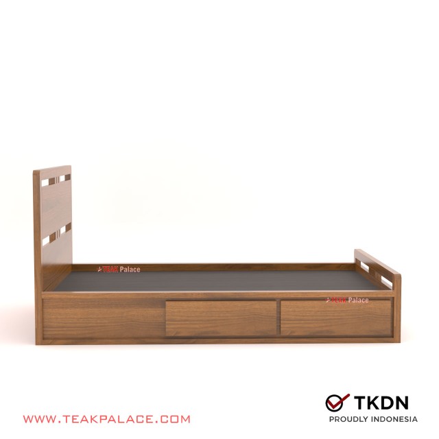 Tempat Tidur Minimalis Single 2 Laci Jati Devana 120 Tempat Tidur Minimalis Single 2 Laci Jati Devana 120