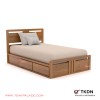 Tempat Tidur Minimalis Single 2 Laci Jati Devana 120 Tempat Tidur Minimalis Single 2 Laci Jati Devana 120