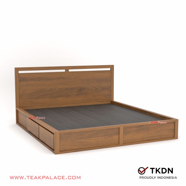 Tempat Tidur Minimalis 4 Laci King Size Ernest Kayu Jati 180 Tempat Tidur Minimalis 4 Laci King Size Ernest Kayu Jati 180