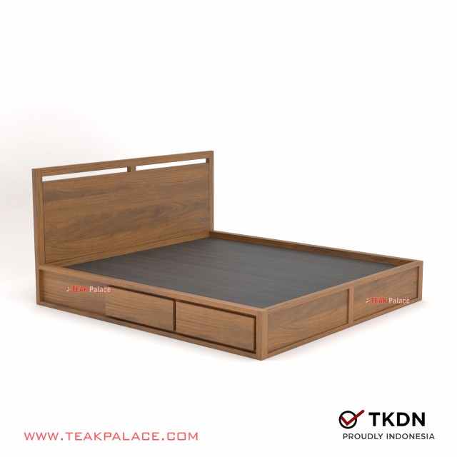 Tempat Tidur Minimalis 4 Laci King Size Ernest Kayu Jati 180 Tempat Tidur Minimalis 4 Laci King Size Ernest Kayu Jati 180