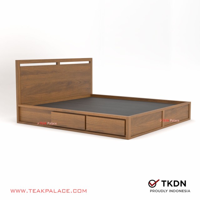 Tempat Tidur Minimalis 4 Laci King Size Ernest Kayu Jati 180 Tempat Tidur Minimalis 4 Laci King Size Ernest Kayu Jati 180