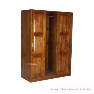 Lemari Pakaian Kayu Jati salak Brown Muda Seri Gilang Lemari Pakaian Kayu Jati salak Brown Muda Seri Gilang