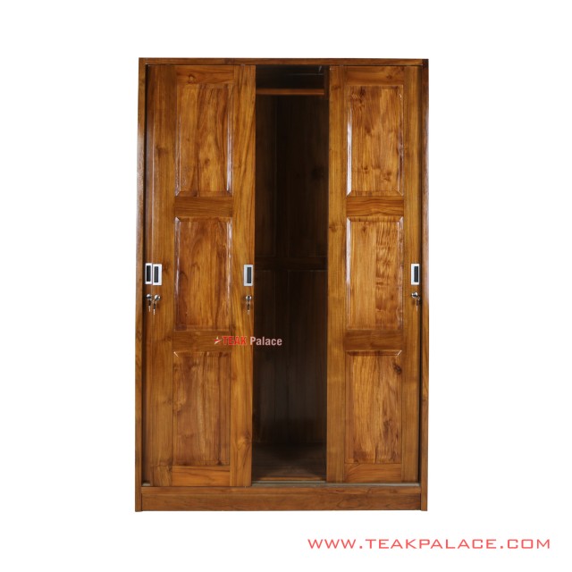 Lemari Pakaian Kayu Jati salak Brown Muda Seri Gilang Lemari Pakaian Kayu Jati salak Brown Muda Seri Gilang